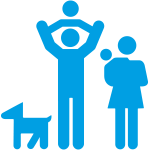 Icon: Familie mit Hund