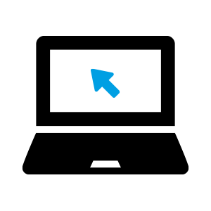 Icon: Laptop mit Mauszeiger