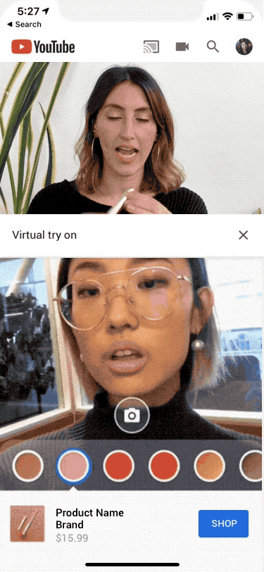 AR Beauty Try On Gif