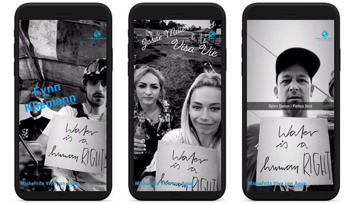 Snapchat-Aktion mit Viva con Agua