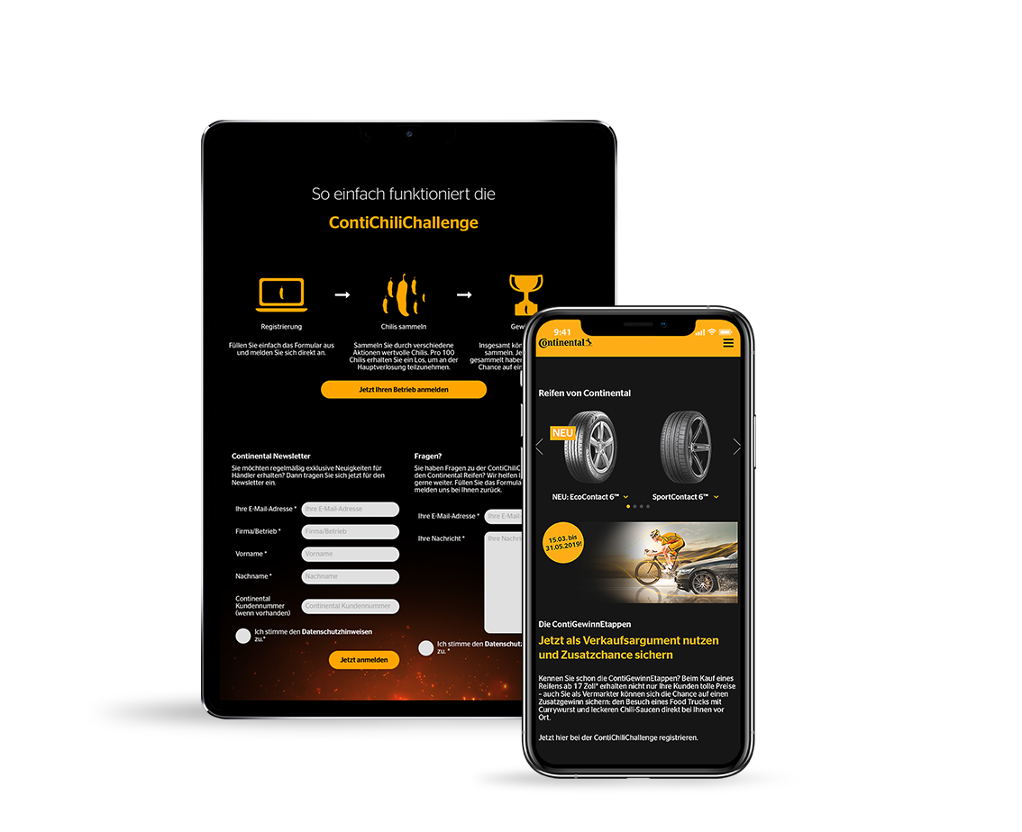 Mockup zur ContiChiliChallenge 2020