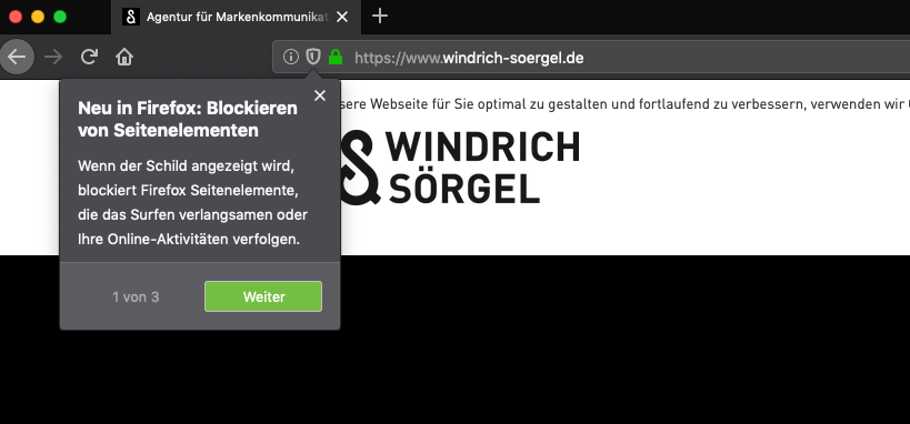 Firefox: Hinweis auf Social-Media-Tracking im Browser