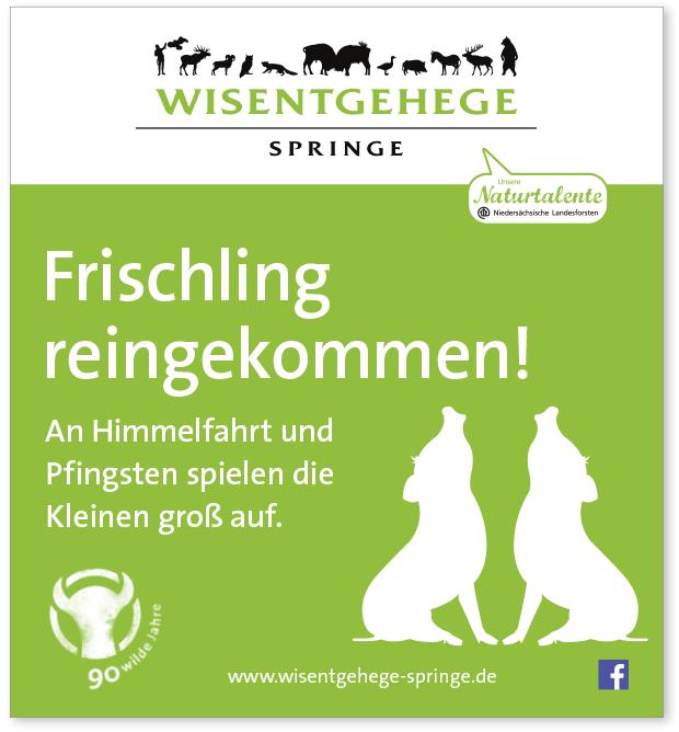 Anzeige Wisentgehege Pfingsten Himmelfahrt