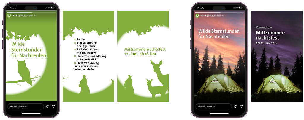Midsommer im Wisentgehege: Auszug aus den Social Media Maßnahmen