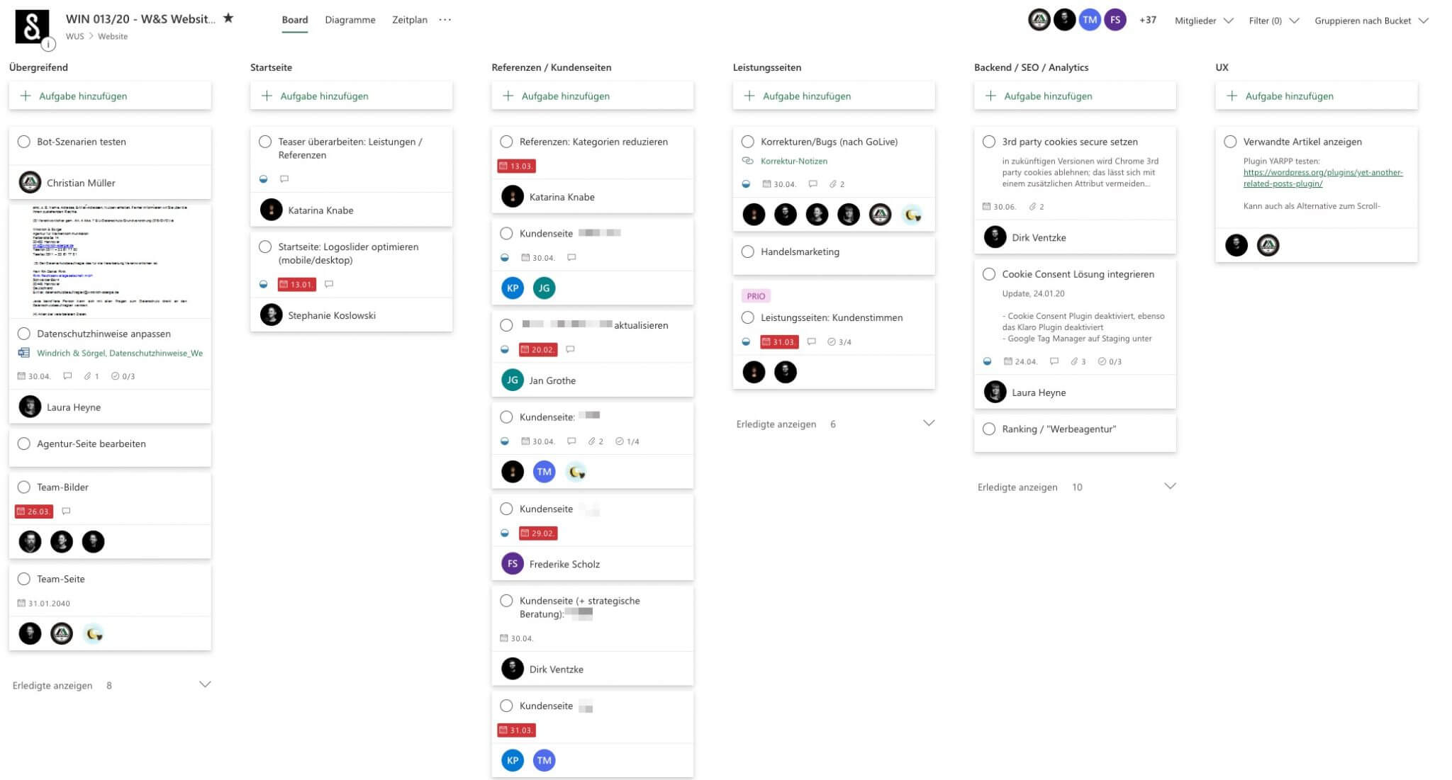 microsoft-planner-aufgaben-board-scaled (1) Screenshot eines Projekt-Planners – Windrich & Sörgel