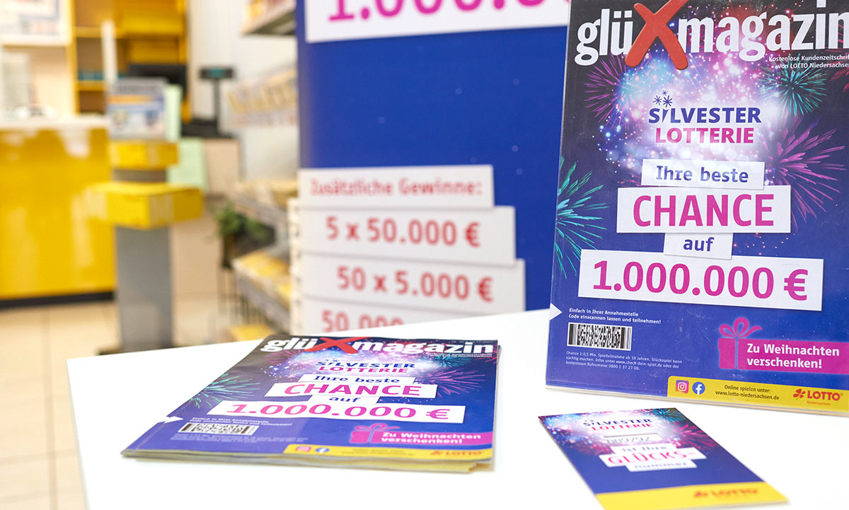 Aufsteller Lotto Niedersachsen Silversterlotterie