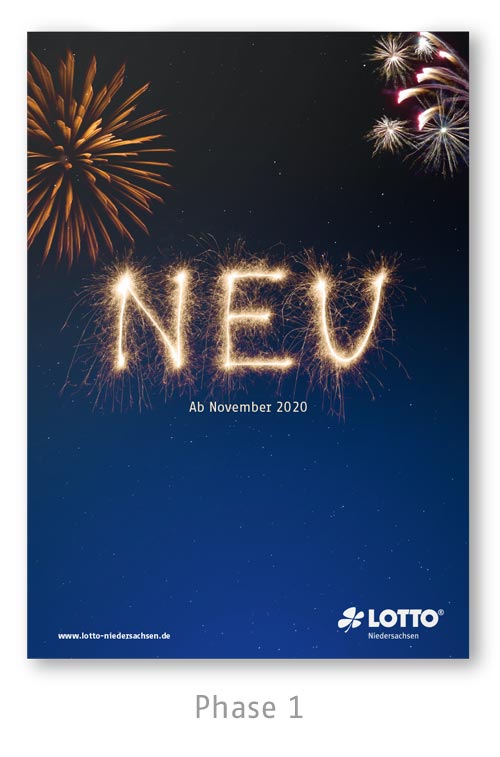 Lotto Niedersachsen Silversterlotterie Kampagne Plakat Phase 1
