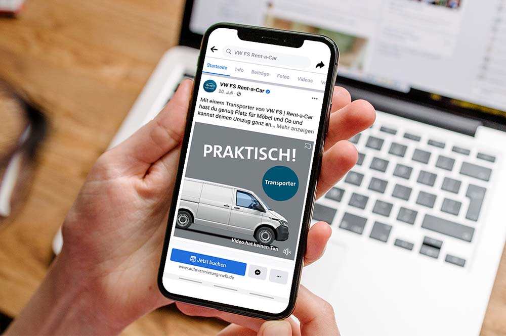 VW FS | Rent-a-Car AlwaysOn Social Media Kommunikationskonzept