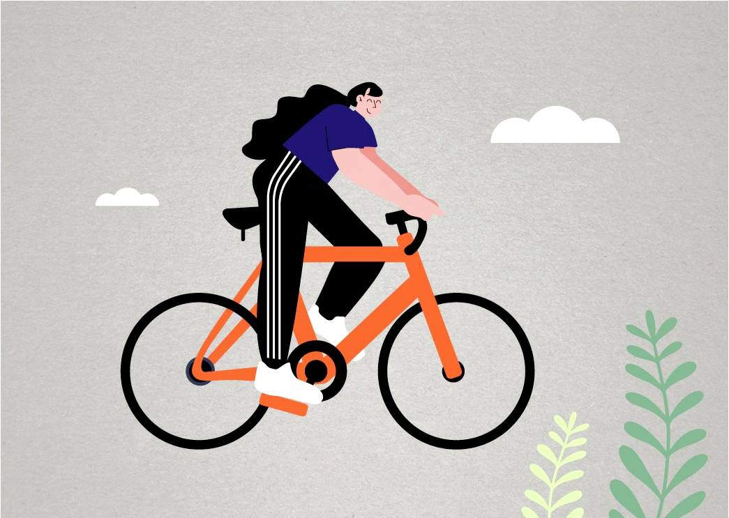Mehr & Weniger Illustration Radfahren | Windrich & Sörgel