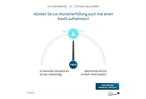 VW Bank Kampagne Rahmenkredit Opinary VW Bank Kampagne Rahmenkredit Opinary