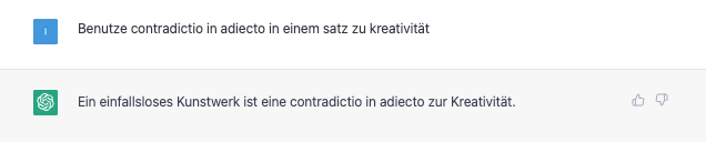 contradictio in adiecto Chat GT erzeugt ein Beispiel für eine contradictio in adiecto