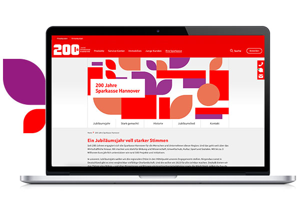 Sparkasse Hannover 200 Jahre Laptop