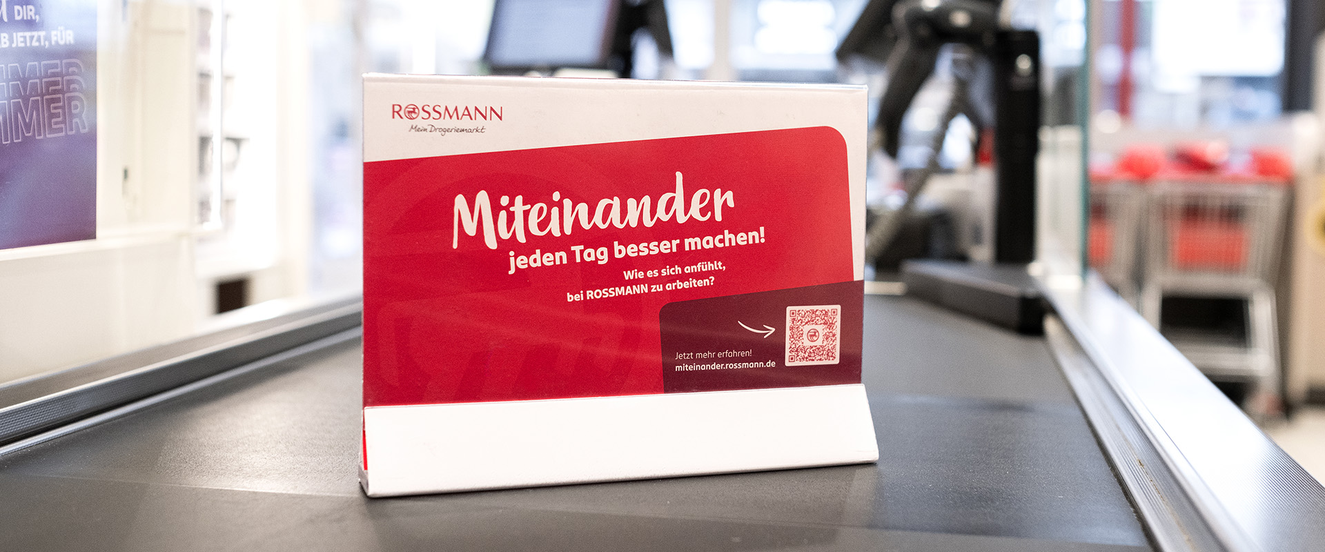 Rossmann Kampagnenmotiv auf Warentrenner
