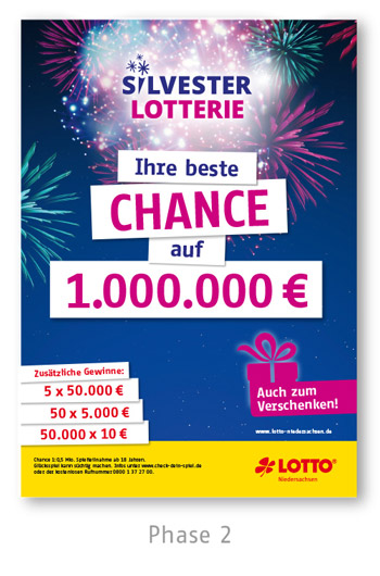 Silvesterlotterie Plakat Phase 2